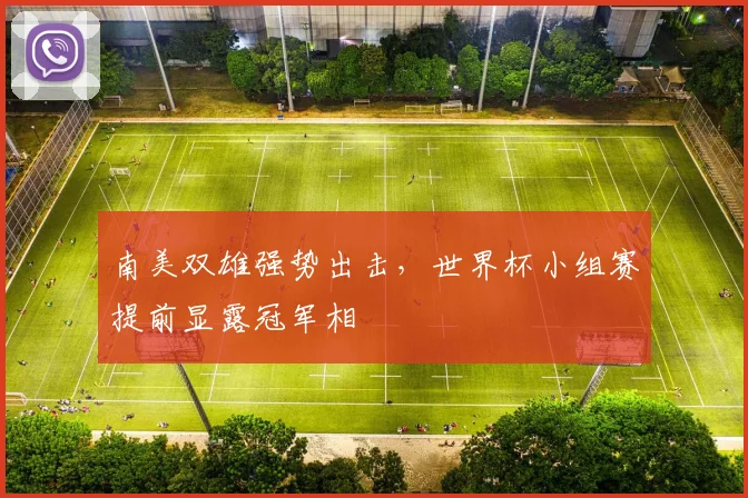 南美双雄强势出击，世界杯小组赛提前显露冠军相